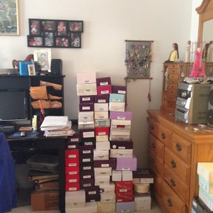 Even my bedroom is not spared the dolly box invasion